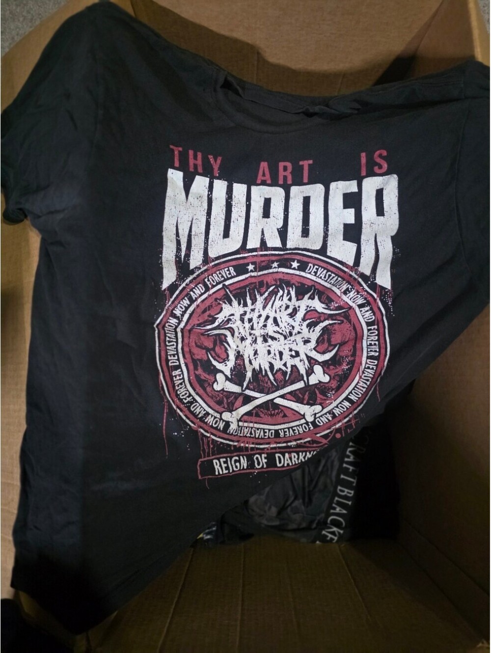Thy Art is Murder Reign of Darkness shirt Size XL